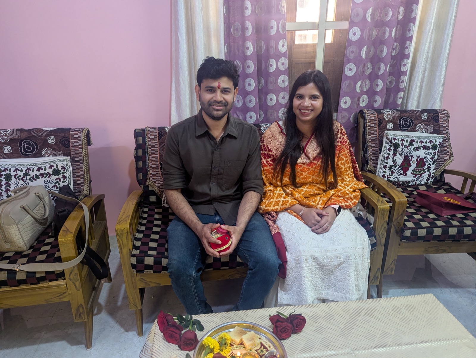 Snigdha and Somnath at their Roka